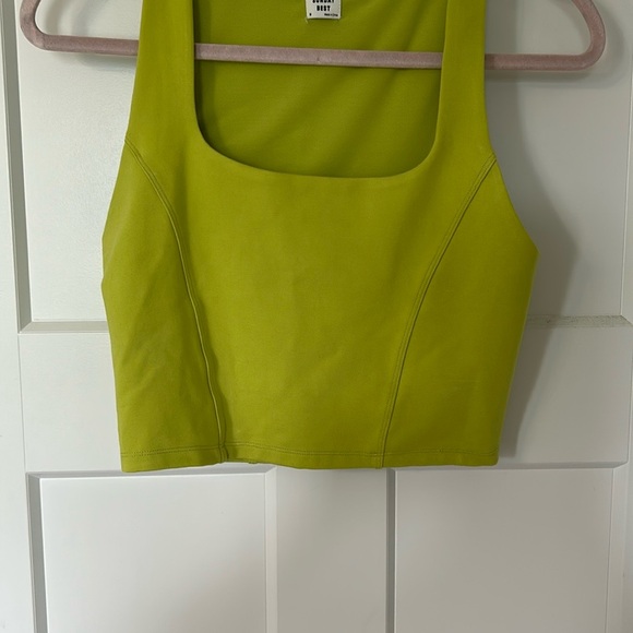 Sunday Best Green Fitted Crop Tank Top - Picture 3 of 7